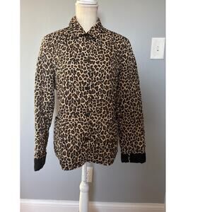 VINTAGE JONES NEW YORK COLLECTION Leopard Print Jacket Size 12